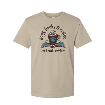 Dogs, Books & Coffee T-Shirt